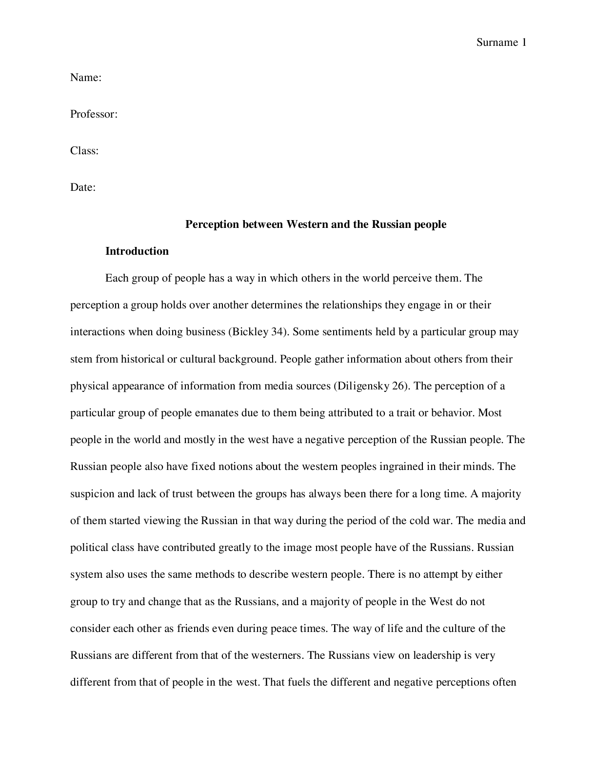 Preview image for Perception between Western and the Russian people